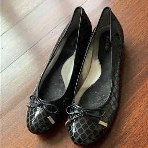 Calvin Klein black patent leather flats
